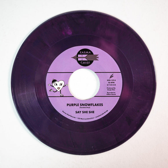 SAY SHE SHE - PURPLE SNOWFLAKES [Opaque Dark Purple Vinyl] 7