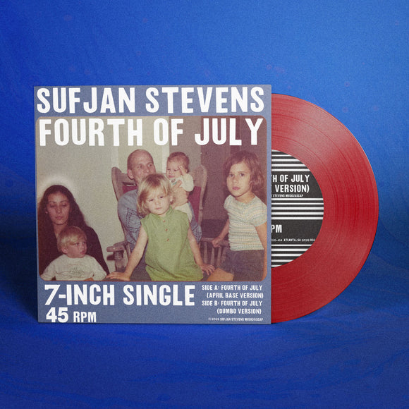 STEVENS, SUFJAN <BR><I> FOURTH OF JULY [Opaque Red Vinyl] 7