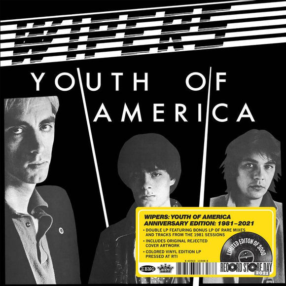 WIPERS <BR><I> YOUTH OF AMERICA: ANNIVERSARY EDITION (RSD) [Color Vinyl] 2LP</I>