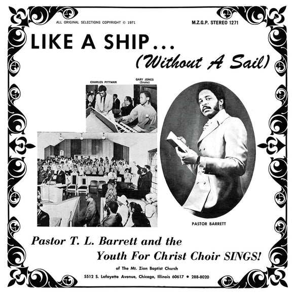 BARRETT, PASTOR T. L. & THE YOUTH FOR CHRIST CHOIR <BR><I> LIKE A SHIP...(WITHOUT A SAIL) (Numero) [Ice Wind Transparent Vinyl] LP</I>