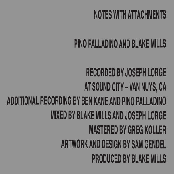 PALLADINO, PINO AND Blake Mills <BR><I> NOTES WITH ATTACHMENTS LP</I>