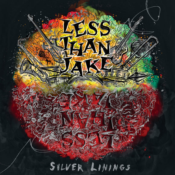 LESS THAN JAKE <BR><I> SILVER LININGS [Indie Exclusive Highlighter Yellow w/Red & Neon Green Twist] LP</i>